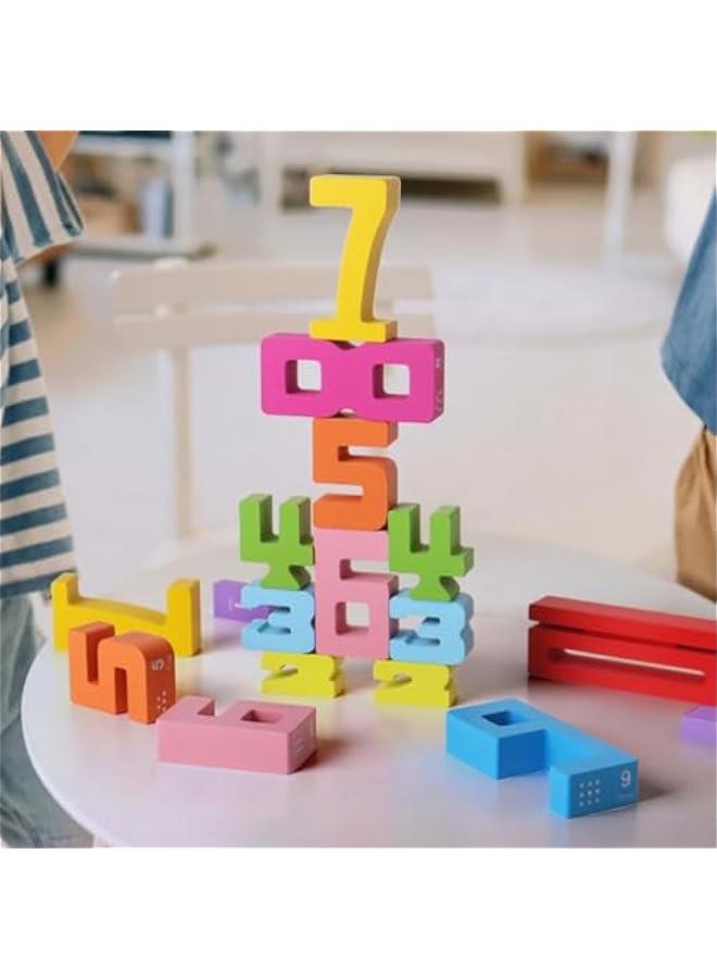 Wooden Number Building Blocks Montessori 10/20 PCS, 2025 New Digit Blocks, Strengthfully Wooden Number Blocks, Friends of 10 Blocks (20PCS (Color Box Contains) - Image 5