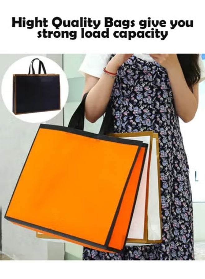 KLNAMAEAAN 24 PCS Non-Woven Foldable Shopping and Gift Bags - Moisture-Proof Color-Printed with Coated Finish (32x27x10 cm) - Image 3