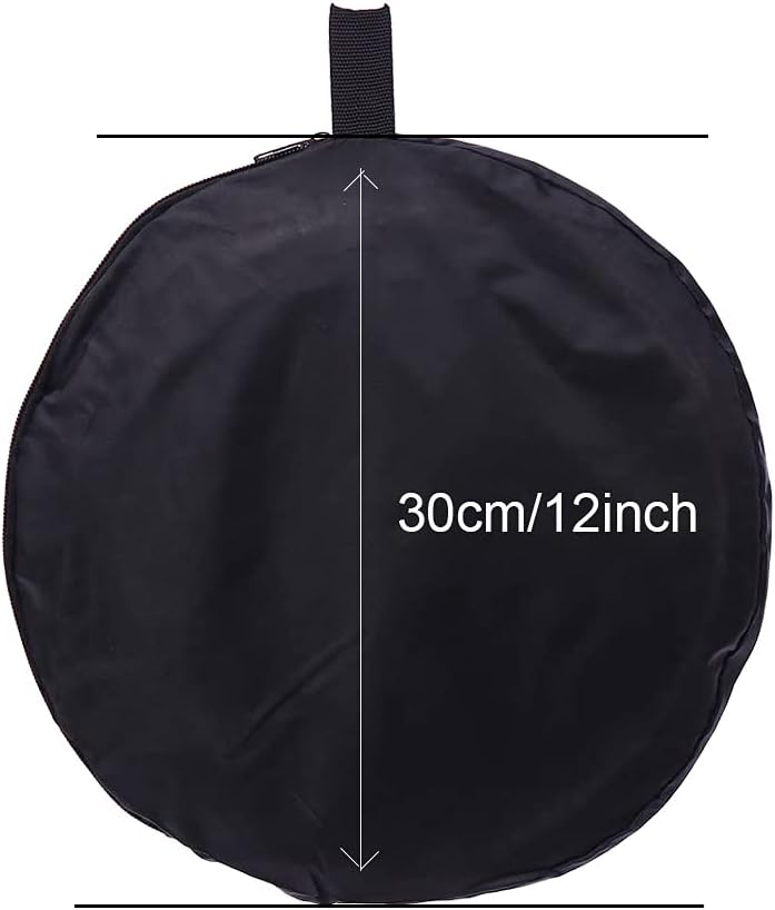 TRUMAGINE Portable Photography Silver and White Reflector Collapsible 2-in-1 Oval Reflector 23"x35" / 60x90cm Multi-Disc Light Reflector with Handle for Photo Studio Lighting & Outdoor Lighting - Image 3