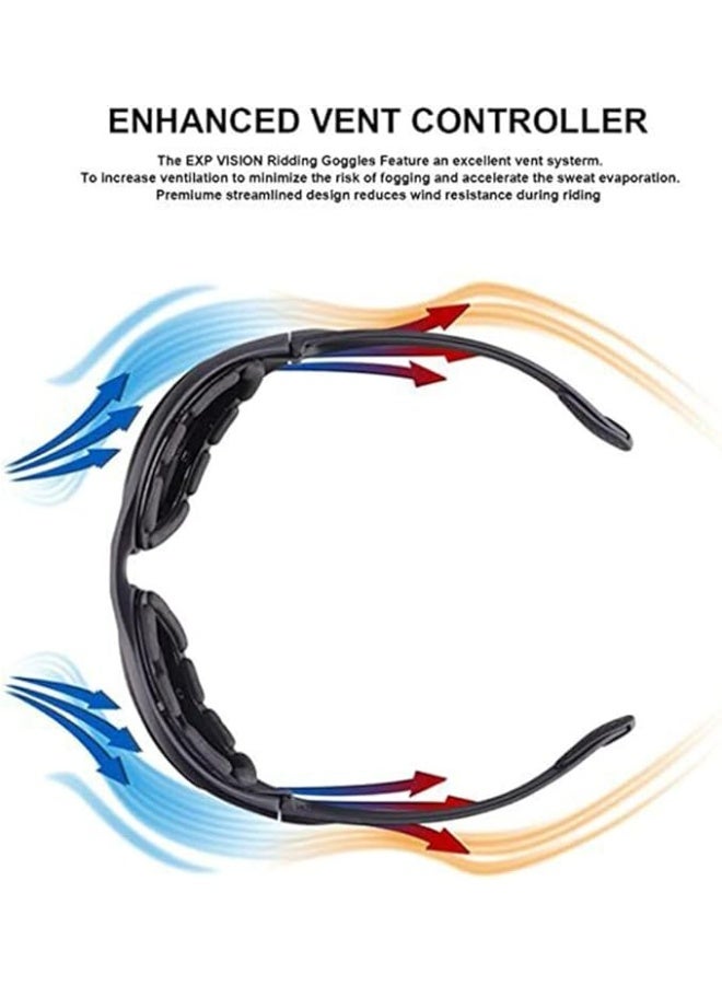 My souq store :Professional Motorcycle Windproof & Dustproof Safety Glasses | UV400 Mirror Coated Lenses - Comfort Sports Design for Ultimate Eye Protection - Image 3