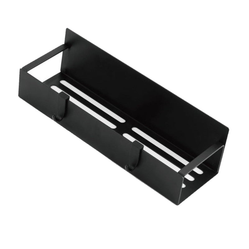 Magnetic Spice Rack With Hooks For Fridge Kitchen Storage Black 29 5x9 5x5cm - Image 4