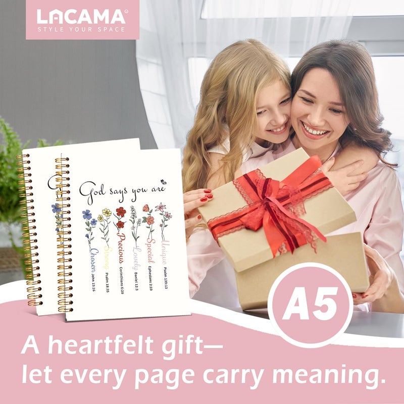 Lacama Bible Journal for Womenï¼ŒChristian Gifts for Womenï¼ŒNotebook for Bible Notes, Prayer Journal for Women, Church Notes Notebook Jesus Journal, Bible Study Supplies, Faith Journaling A5 - Image 3