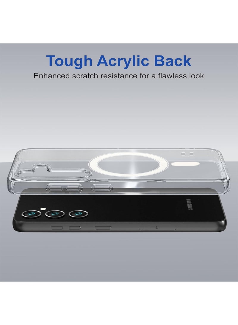 Techie Samsung Galaxy A16 5G Case with MagSafe – Slim, Anti-Yellowing Transparent Back Cover with Camera Lens Protection, Magnetic Holder Wireless Charging Compatible - Clear - Image 5