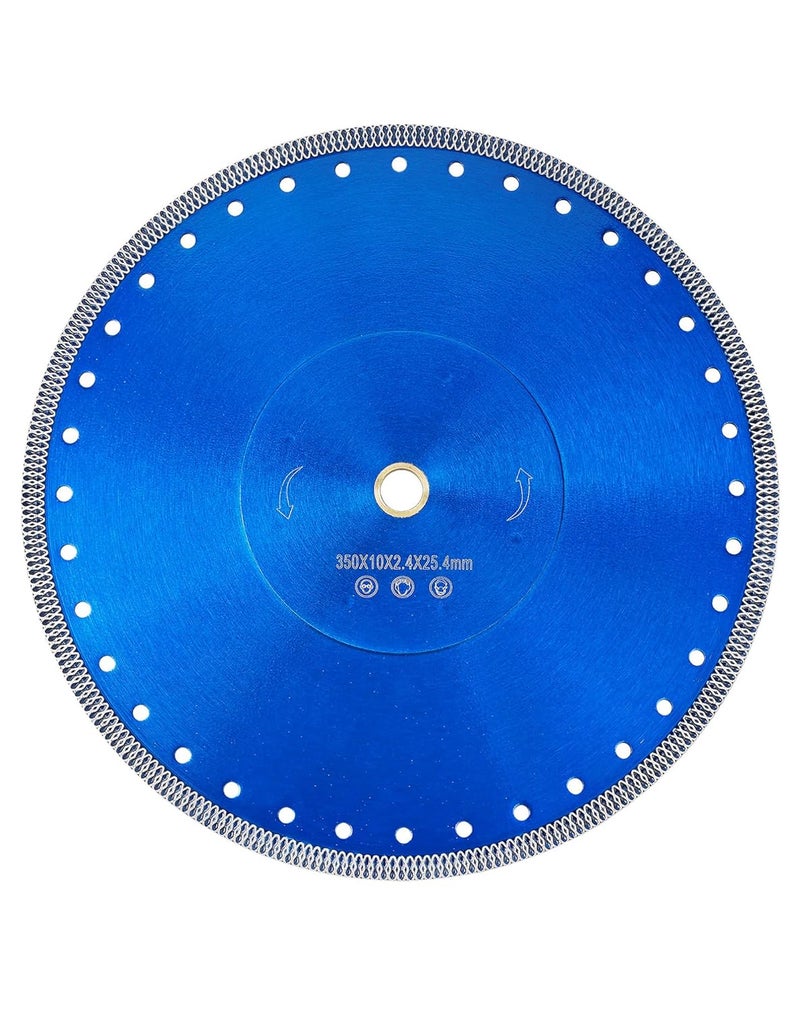 OSTEK 14"/350mm Diamond Blade,1" Arbor,Wet Cutting for Dekton Tile Porcelain Ceramic Granite Marble - Image 1