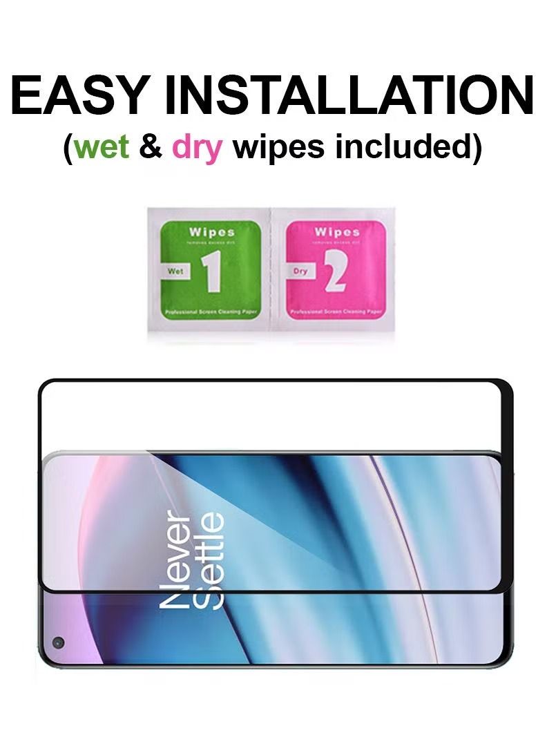 IAF Tempered Glass Screen Protector With 9H hardness For ONE PLUS NORD CE 2 BLACK - Image 2