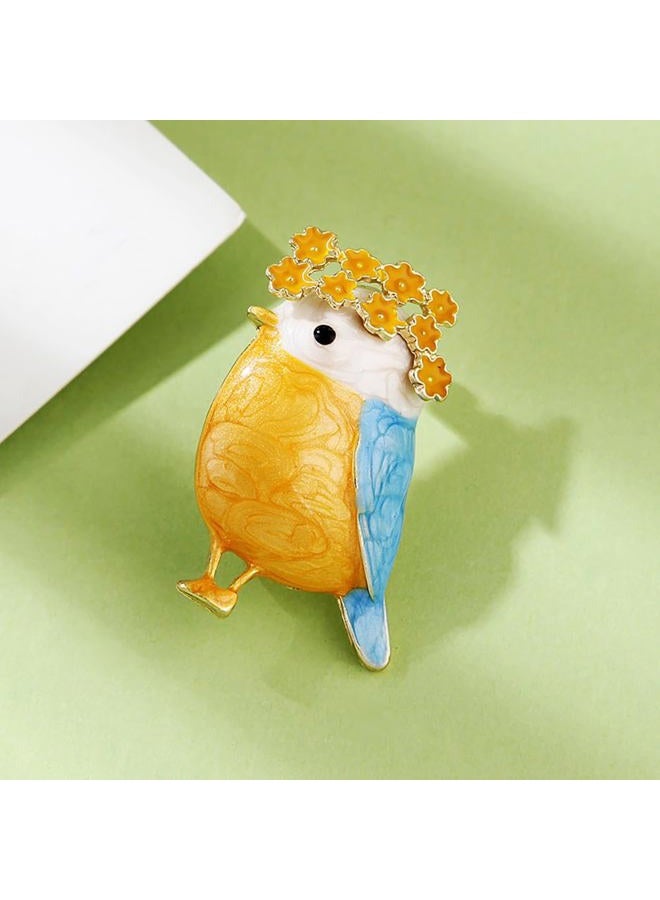 MXUHUI Animal Brooch Pins Set Women Vintage Crystal Enamel Pin Rhinestone Peacock Bee Fish Bird ladybird Cat Retro Insect Shape Pins Jewelry for Men Christmas Mother's Day Xmas Gift (Bird) - Image 3