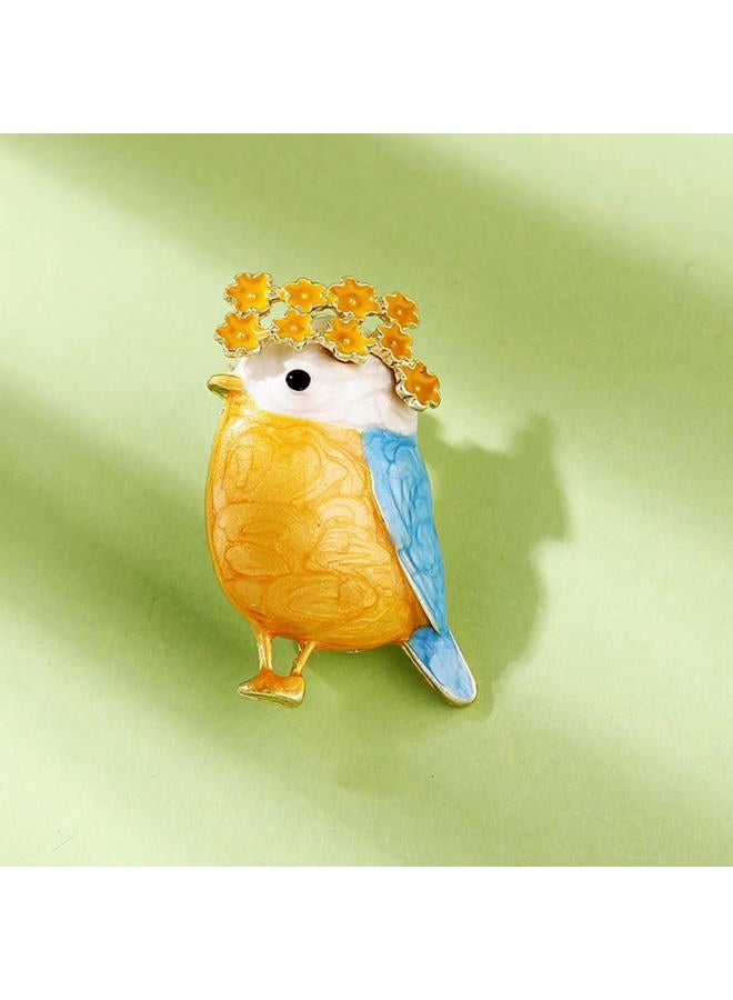 MXUHUI Animal Brooch Pins Set Women Vintage Crystal Enamel Pin Rhinestone Peacock Bee Fish Bird ladybird Cat Retro Insect Shape Pins Jewelry for Men Christmas Mother's Day Xmas Gift (Bird) - Image 2