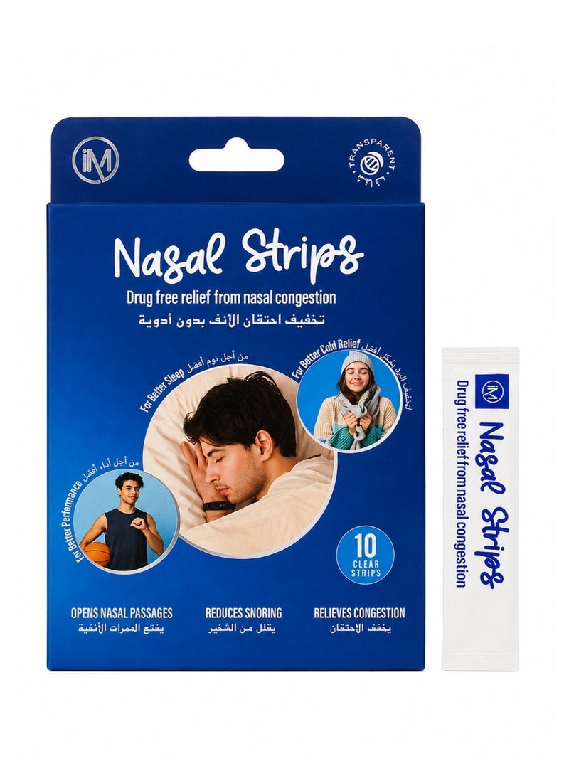 Impressmed Nasal Strips Clear Invisible For Snoring And Congestion Relief 10 Count - Image 5
