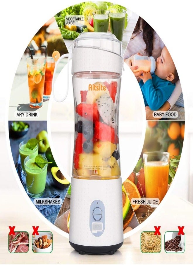 Generic - Portable Blender for Shakes and Smoothies: Personal Size Single Serve Travel Fruit Juicer Mixer Cup with Rechargeable USB Small Electric Individual Mini Blender for Juice Milk - Image 1