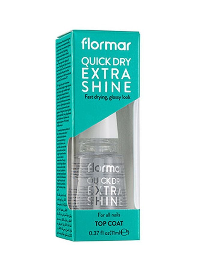 flormar Quick Dry Extra Shine Nail Top Coat Clear - Image 2