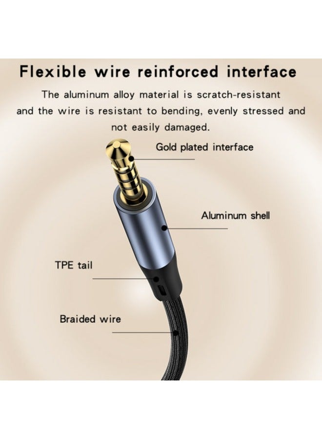 ELTRAZONE YAU43 3.5mm AUX Audio Adapter Cable – Black, Premium 3.5mm Male to Male Connection - Image 2