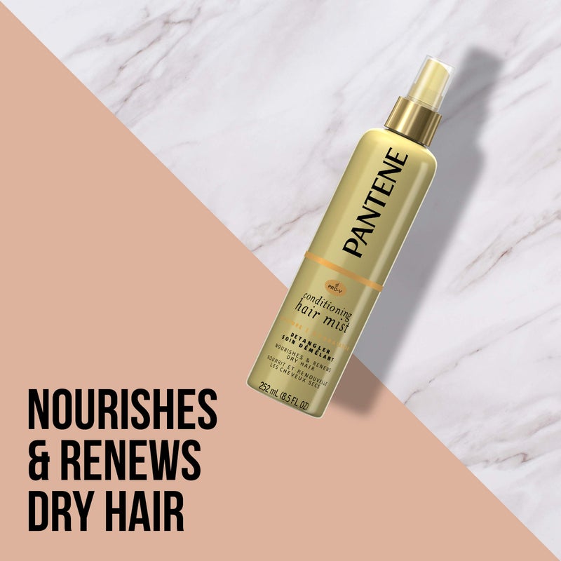 Pantene Pro-V Nutrient Boost Moisture Conditioning Mist Nourishing and Renewing Detangler, 8.5 fl oz - Image 3