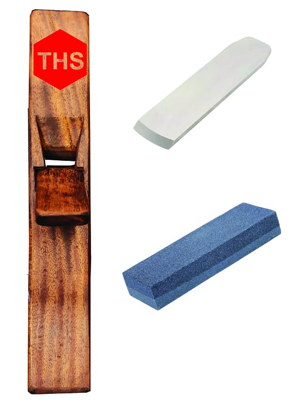 THS 12 300MM Teakwood Sagwan Hand Wood PlanerRandha with Steel Plate COMBO SET - Image 1