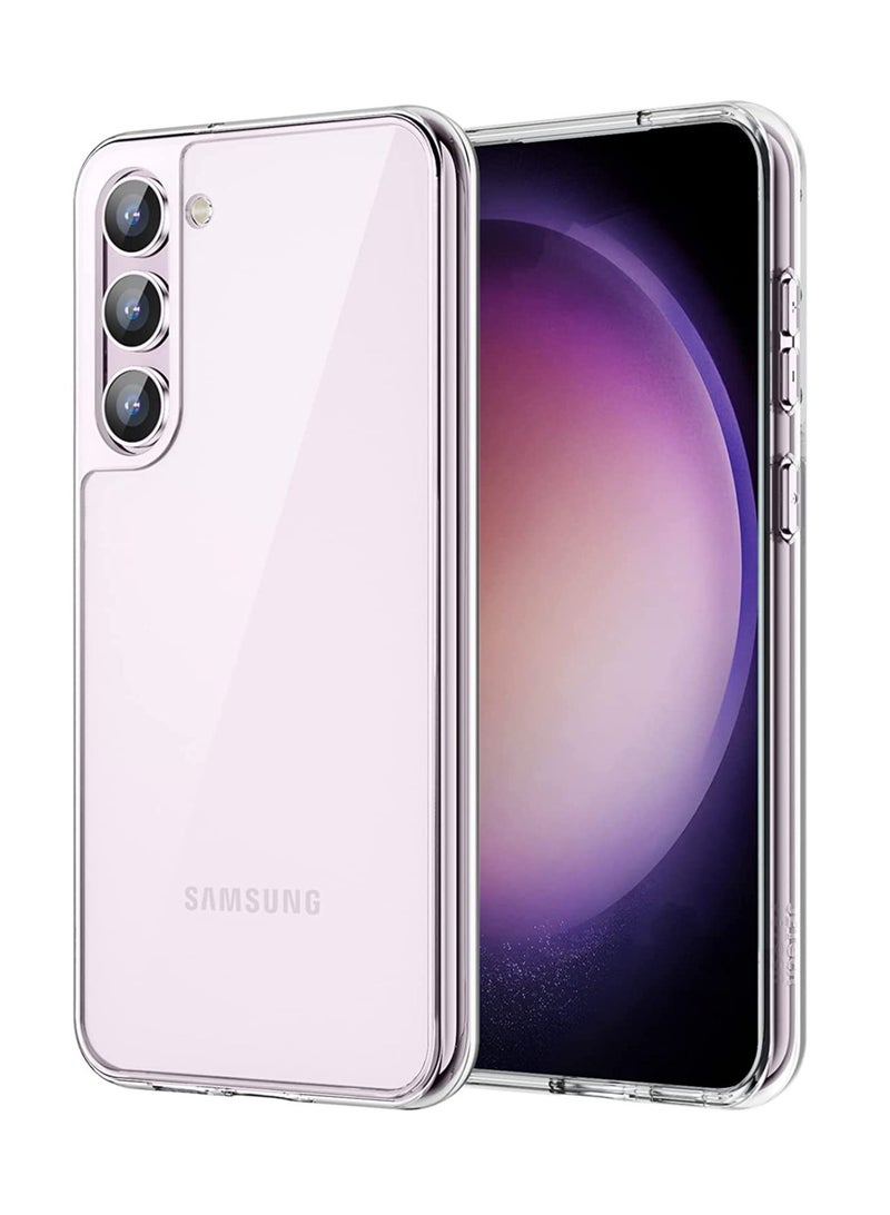 دوسالا جراب لهاتف Samsung Galaxy S23 Plus 5G 6.6 بوصة ، غطاء هاتف واقٍ مقاوم للصدمات ومقاوم للاصفرار ، غطاء خلفي صلب مقاوم للخدش (شفاف) - Image 1