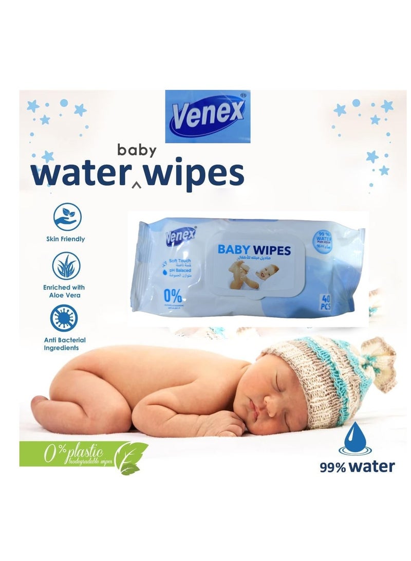 فينكس مناديل مبللة بالماء للاطفال 99% 40  منديل - Image 3