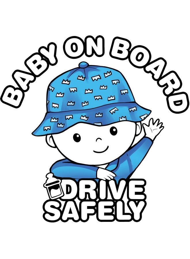 Canel 6 Pieces (2 Stickers Plus 4 Reflective Warning Open Door Sign), High Visibility, Baby in Car Sticker and Warning Open Door Sign, Baby on Board Sticker, Drive Safely Sticker - Image 1