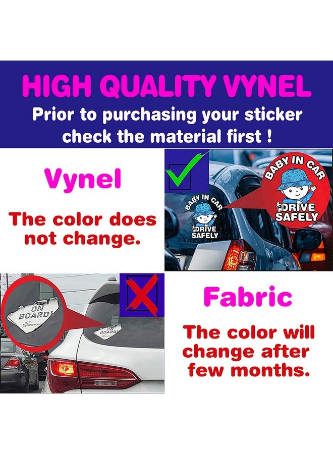 Canel 6 Pieces (2 Stickers Plus 4 Reflective Warning Open Door Sign), High Visibility, Baby in Car Sticker and Warning Open Door Sign, Baby on Board Sticker, Drive Safely Sticker - Image 5