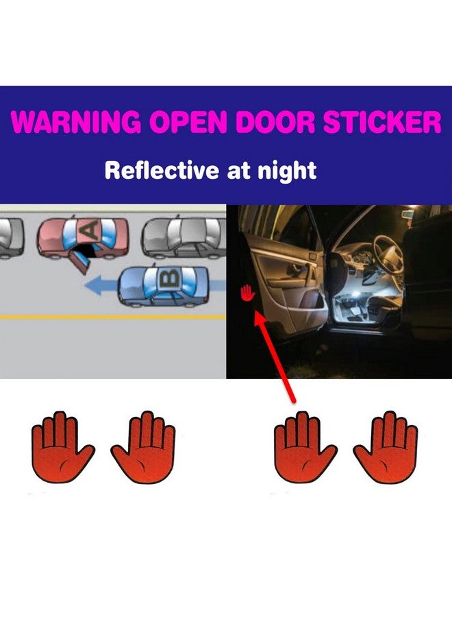 Canel 6 Pieces (2 Stickers Plus 4 Reflective Warning Open Door Sign), High Visibility, Baby in Car Sticker and Warning Open Door Sign, Baby on Board Sticker, Drive Safely Sticker - Image 4