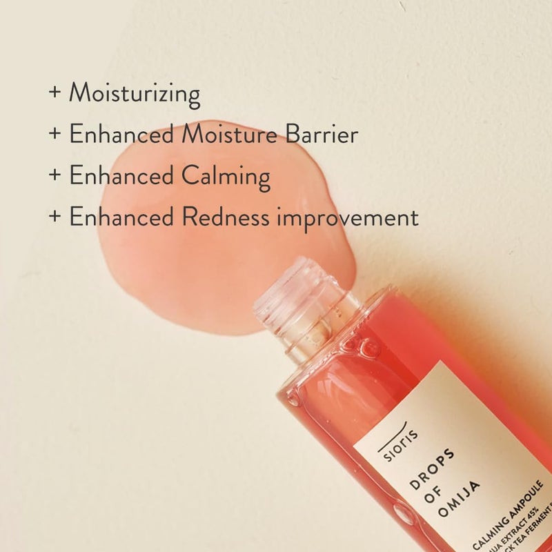 sioris Drops of Omija Calming Ampoule 45% organic Omija & 5% kombucha, calming & Soothing Redness, intense rejuvenating, controls sebum with mild acid - Image 2