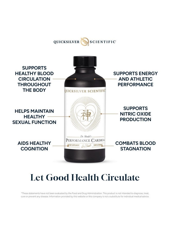 Quicksilver Scientific كويك سيلفر ساينتيفيك أداء كارديو+ - مكمل عشبي لدعم الدورة الدموية وصحة الدماغ - مكمل قلبي وعائي مع توت الزعرور + هي شو وو + مستخلص الجينسنغ (3.38 أونصة)  - Image 3