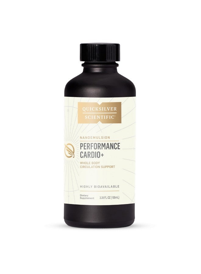 Quicksilver Scientific كويك سيلفر ساينتيفيك أداء كارديو+ - مكمل عشبي لدعم الدورة الدموية وصحة الدماغ - مكمل قلبي وعائي مع توت الزعرور + هي شو وو + مستخلص الجينسنغ (3.38 أونصة)  - Image 1