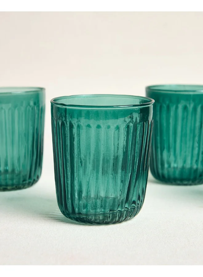 Chumbak  Cove Glass Tumblers - Set of  4, 250ml  | Best Price UAE