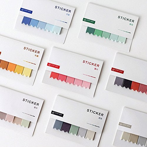 HUNGER Gradient Color Sticky Note Self-Stick Note Office Memo Note,100Pcs/Pad, 8Pads/Pack (Q55301) - Image 5