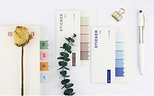 HUNGER Gradient Color Sticky Note Self-Stick Note Office Memo Note,100Pcs/Pad, 8Pads/Pack (Q55301) - Image 4