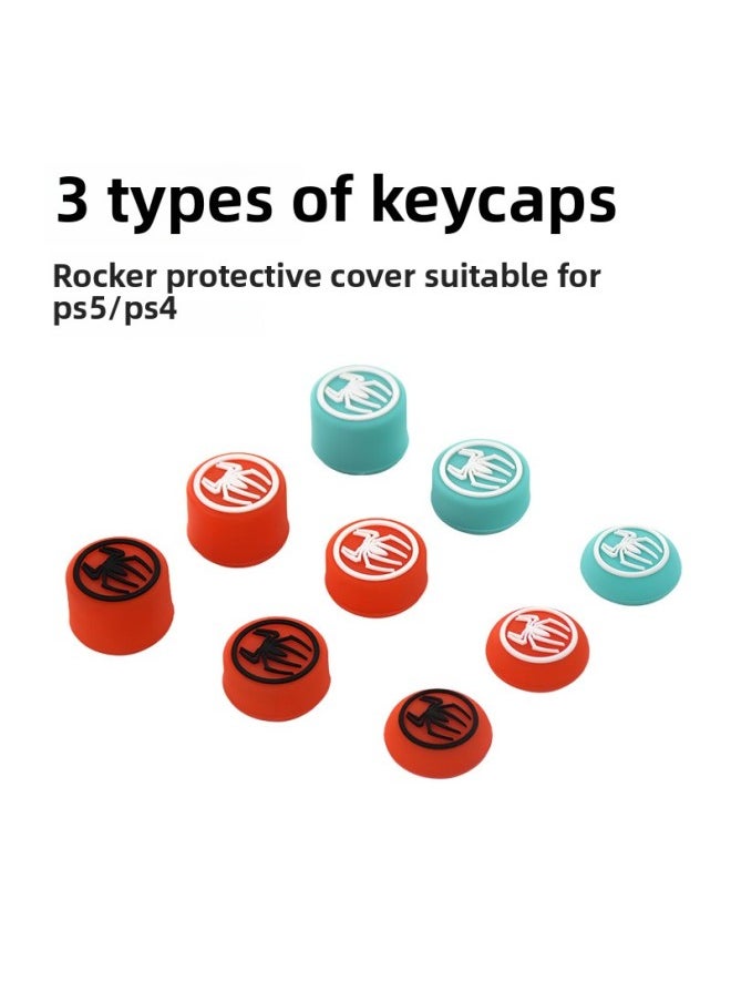 General PS5 Gamepad Marvel Spider-Man Rocker Cap Nspro Silicone Key Cap Ps4 Rocker Cover Protective Cover-Product Color:Upgraded Model*black  - Image 3