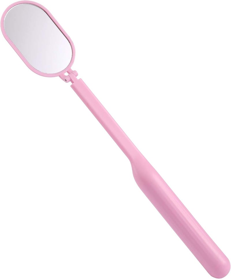Pretty memory Lash Mirror, 270 Degree Free Rotation Lash Extension Supplies, Lightweight Makeup Mirror for Eyelash Extensions Supplies (Pink)