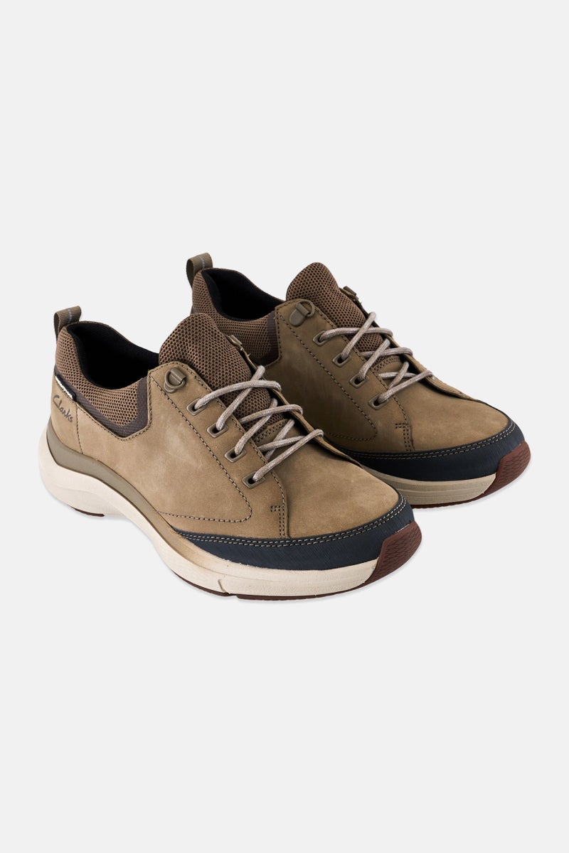 clarks Men Standard Wave 2,0 Vibe Lace Up Casual Shoes, Sage Green - Image 1