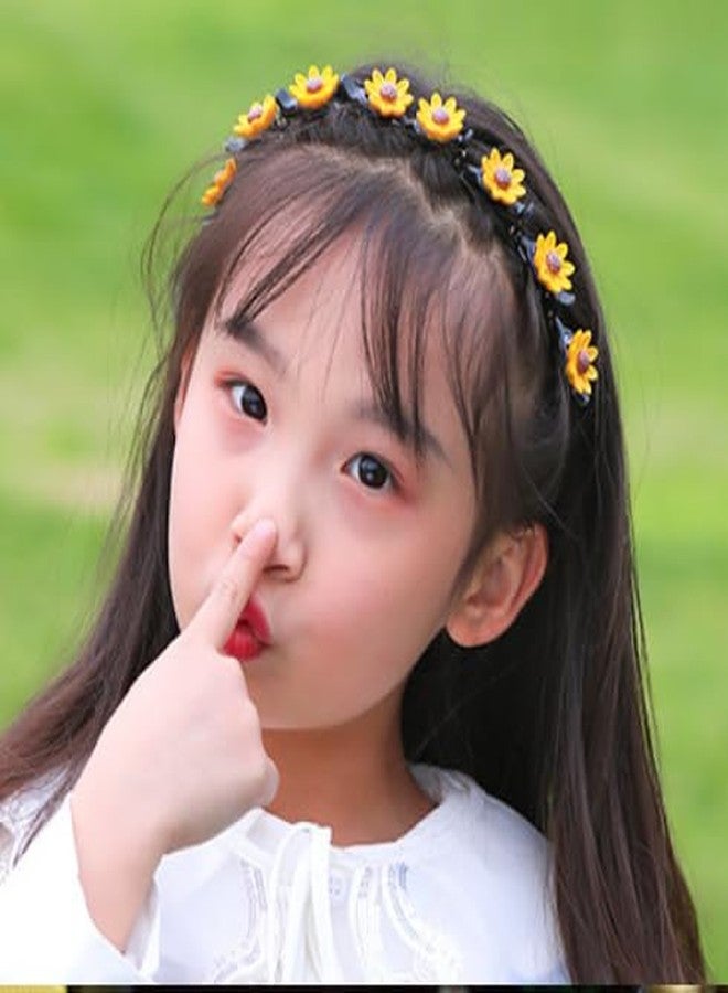 SIMAR ART Sunflower Headband for Girls, Black Plastic Hair Band with Yellow Floral Decorations,New Styel Fashion Hair Pins,Girl Sweet Princess Hairstyle Hairpin DIY Hair Accessories - Image 2