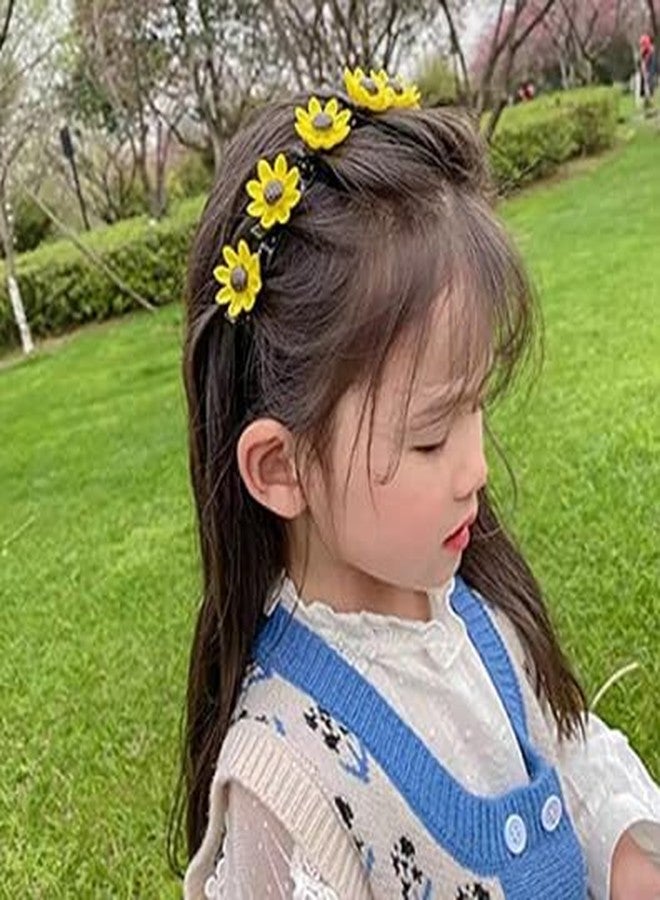 SIMAR ART Sunflower Headband for Girls, Black Plastic Hair Band with Yellow Floral Decorations,New Styel Fashion Hair Pins,Girl Sweet Princess Hairstyle Hairpin DIY Hair Accessories - Image 5