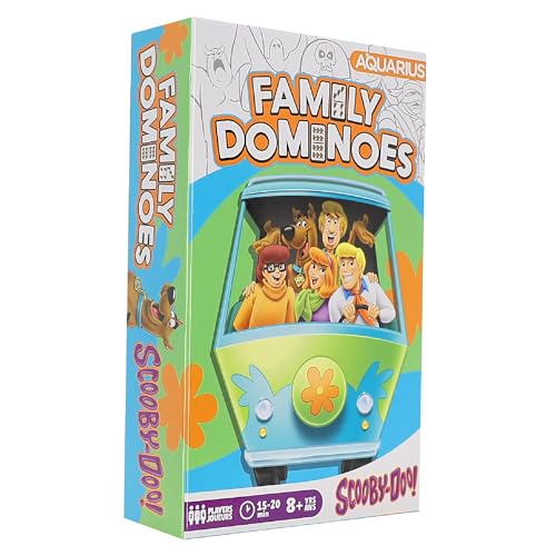 AQUARIUS ScoobyDoo Family Dominoes Game 28 Cartoon Tiles Featuring Scooby Doo Easy Matching Game for Kids Adults Official ScoobyDoo Merchandise - Image 1