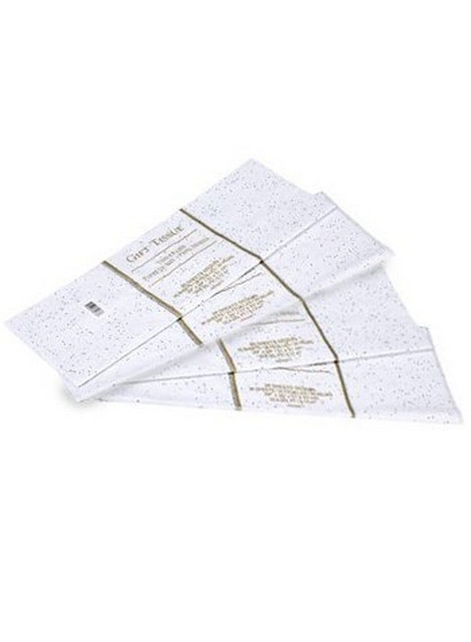 MBW Gift Wrap Bag Tissue Paper White Foil Sequin Sparkle 40 Sheets 20 x 20 Inches