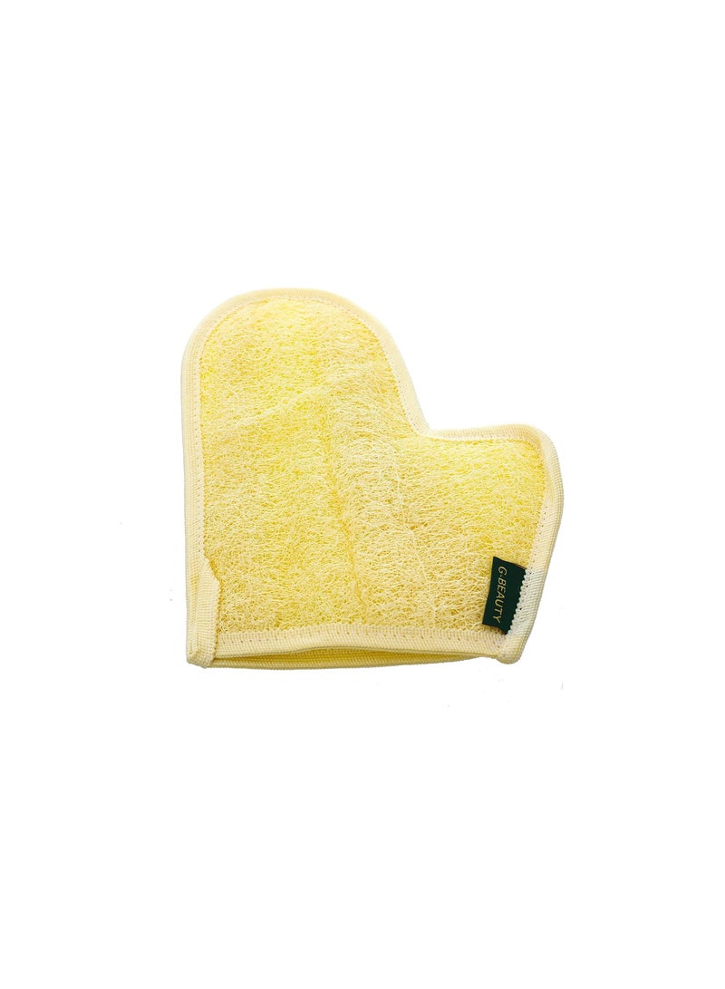 G-BEAUTY G-Beauty GBY-010 Small Natural Glove Double Face Massage Loofah For Bath Spa and Shower - Beige - Image 1