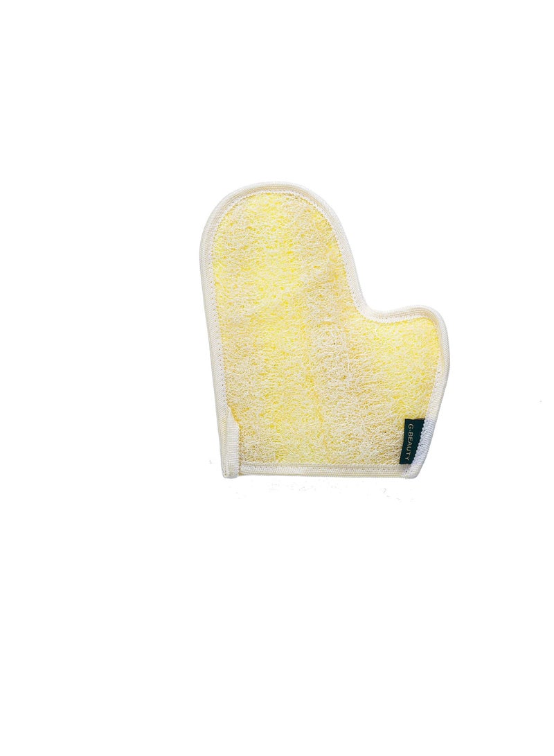 G-BEAUTY G-Beauty GBY-010 Small Natural Glove Double Face Massage Loofah For Bath Spa and Shower - Beige - Image 2