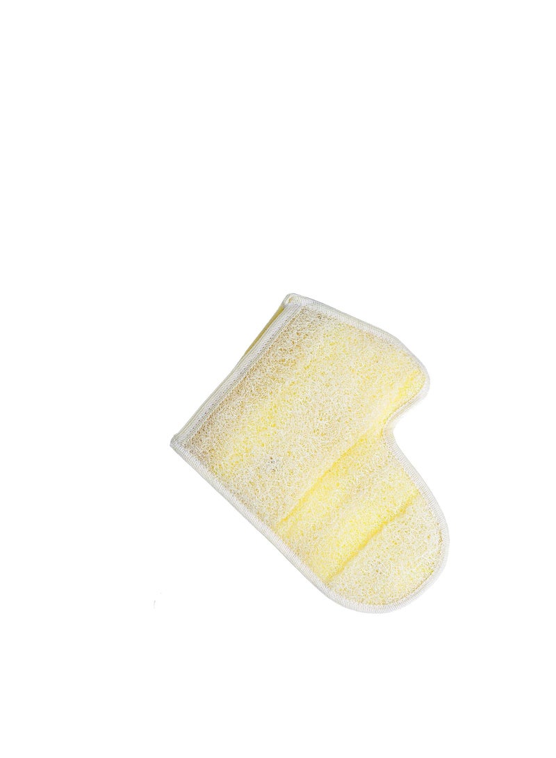 G-BEAUTY G-Beauty GBY-010 Small Natural Glove Double Face Massage Loofah For Bath Spa and Shower - Beige - Image 3