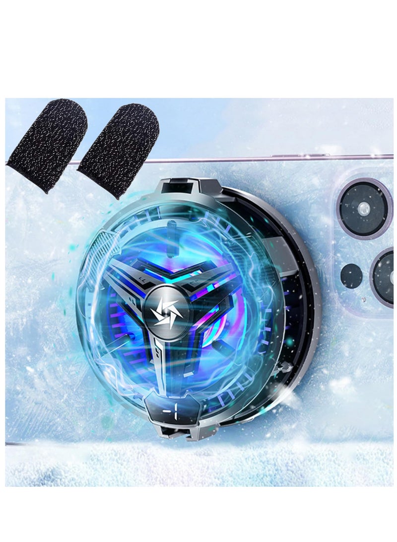 ALAMAREQ Semiconductor Mobile Cooler with Real-time Temperature Display Color Cycle Cell Phone Cooler Compatible with Phone Switch Pad Laptop for Gaming Outdoor Vlogging Daily Use - Image 1