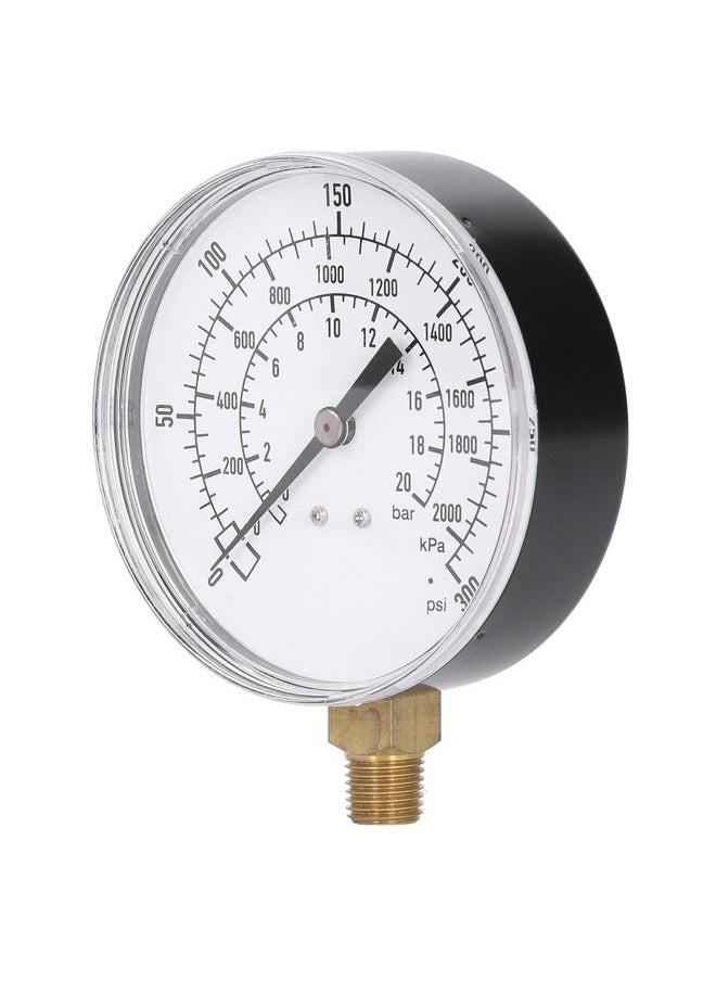 Thoraya 0300psi 02000kpa 020bar Vacuum Pressure Gauge Dual Scale Dial AntiVibration Manometer  - Image 2