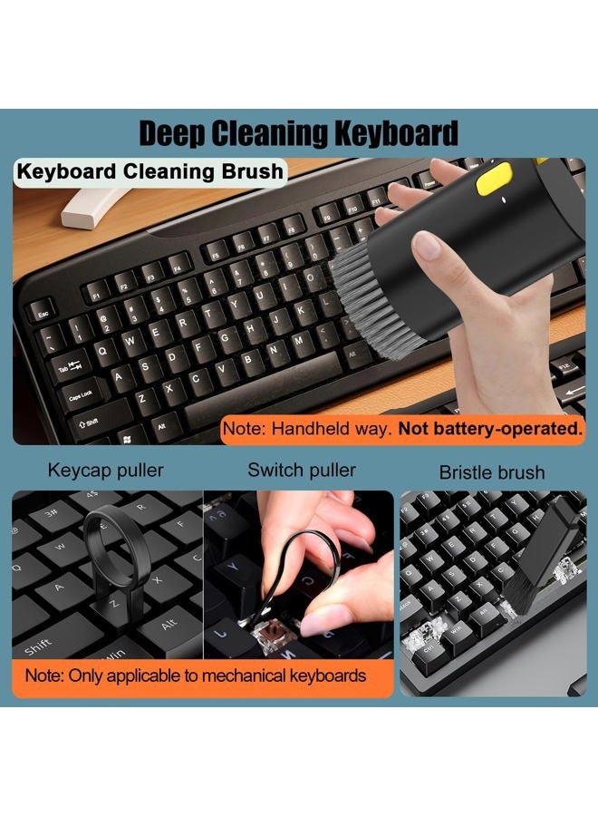 VICHYIE 20 in 1 Multifunctional Cleaner Kit for Electronic Devices, Keyboard Cleaning Brush, Headphones Cleaner Kit for AirPods, Multi-Tool for Cleaning Laptop, Earbuds, Camera, Cellphones (Black) - Image 3