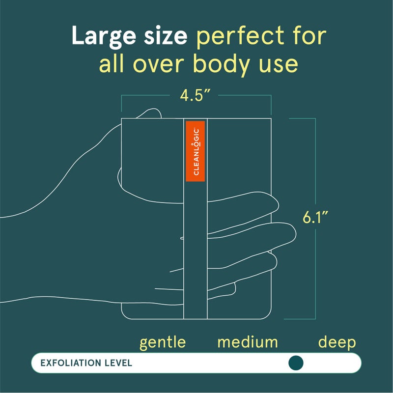 Cleanlogic Sport Exfoliating Body Scrubber, Large Exfoliator Tool for Athletes, Daily Skincare Routine for Smooth Clean Skin, 3 Count Value Pack - Image 4