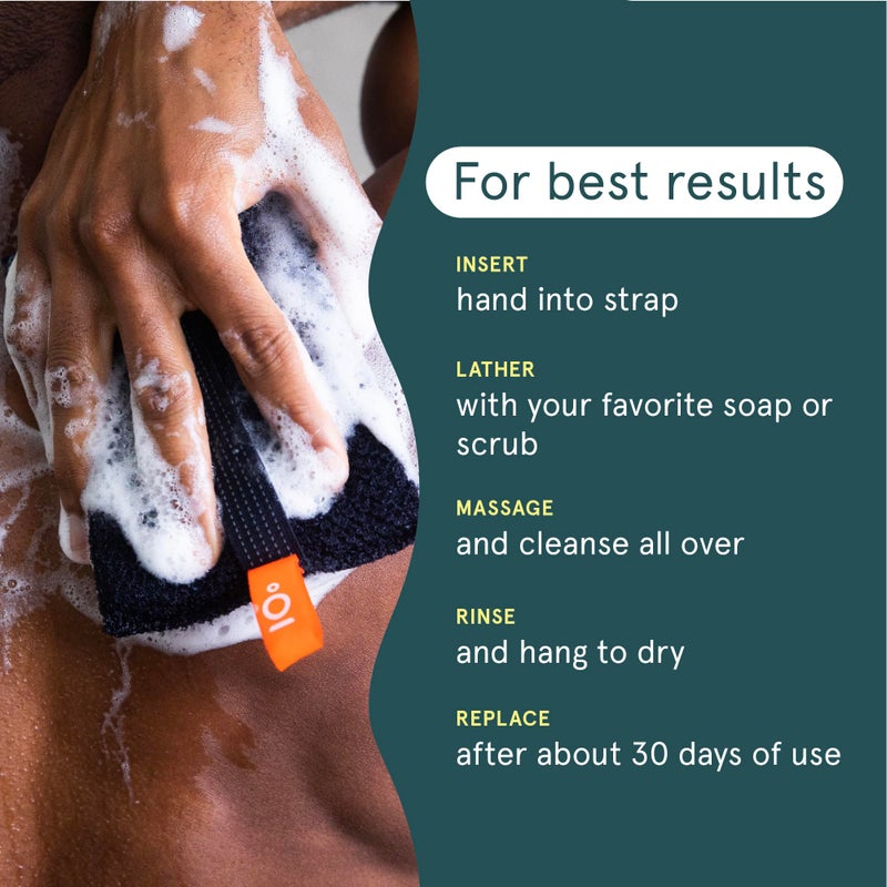 Cleanlogic Sport Exfoliating Body Scrubber, Large Exfoliator Tool for Athletes, Daily Skincare Routine for Smooth Clean Skin, 3 Count Value Pack - Image 5