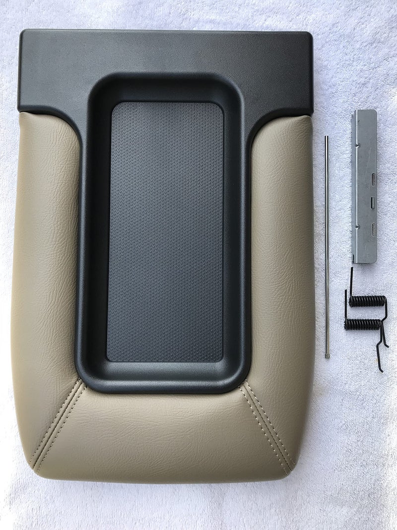 ITEK AUTO Center Console TOP LID Storage ARMREST Complete Assembly TAN Beige FITS 1999-2007 Silverado Sierra Tahoe Avalanche Suburban - Image 1
