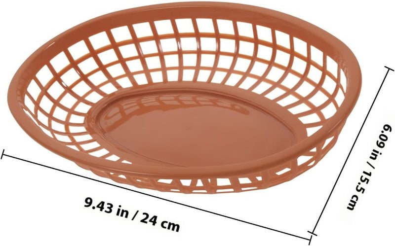 Generic 12pcs Plastic Desktop Storage Baskets Reusable Food Serving Trays for Fruits Vegetables Fries and Snacks Portable Compact Food Storage Baskets for Kitchen and Dining - Image 2
