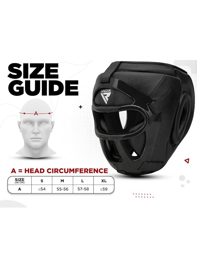RDX Pro Head Guard Boxing MMA Muay Thai, Removable Face Grill, Headgear Sparring Grappling Martial Arts, Full Face Protection, Kickboxing Taekwondo Karate BJJ Training Helmet, Ear Nose Mouth Protector -L |Black/Black (HGR-T1FB-L) - Image 5