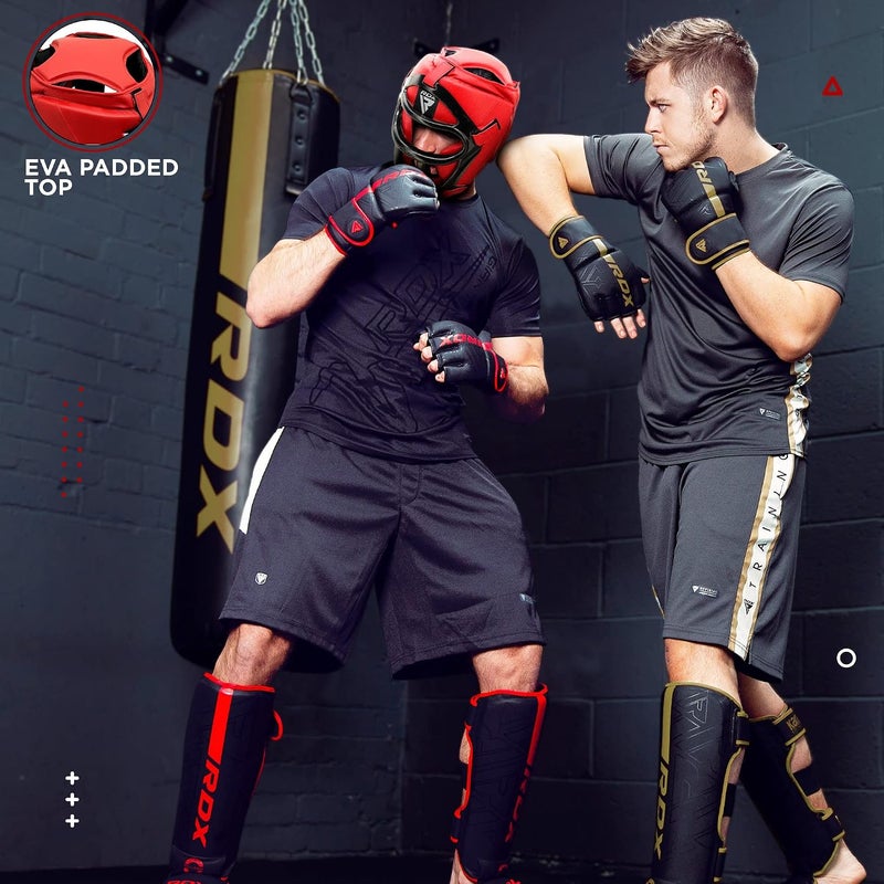 RDX Pro Head Guard Boxing MMA Muay Thai, Removable Face Grill, Headgear Sparring Grappling Martial Arts, Full Face Protection, Kickboxing Taekwondo Karate BJJ Training Helmet, Ear Nose Mouth Protector -L |Black/Black (HGR-T1FB-L) - Image 3