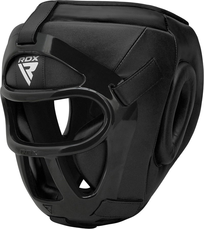 RDX Pro Head Guard Boxing MMA Muay Thai, Removable Face Grill, Headgear Sparring Grappling Martial Arts, Full Face Protection, Kickboxing Taekwondo Karate BJJ Training Helmet, Ear Nose Mouth Protector -L |Black/Black (HGR-T1FB-L) - Image 1