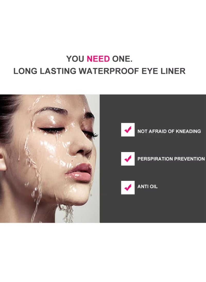 Music Flower - Kajal Eyeliner Pen Charming Eyes Makeup Eyeliner Pencil Waterproof Long Lasting Smudge Proof Eye Liner Pen Smooth Texture Long Wearing Eyeliner Pencil Blue - Image 1