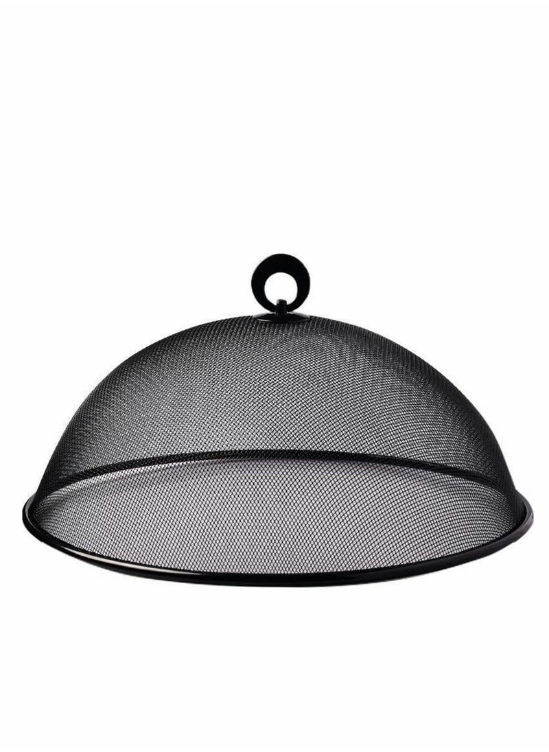 Mesh Food Cover, Stainless Steel Mesh Screen Food Tent Dining Table Round Umbrella Reusable Outdoor Picnic Food Lid Anti Fly Bugs Mosquitoes, 11.8Inch(Black) - Image 1